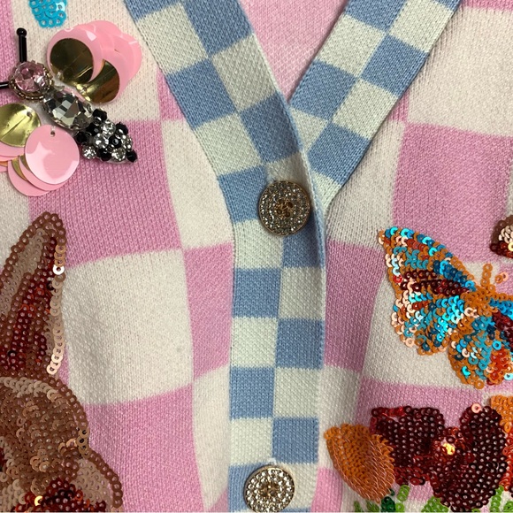 Queen of sparkles spring bunny embellished cardigan - Picture 6 of 12
